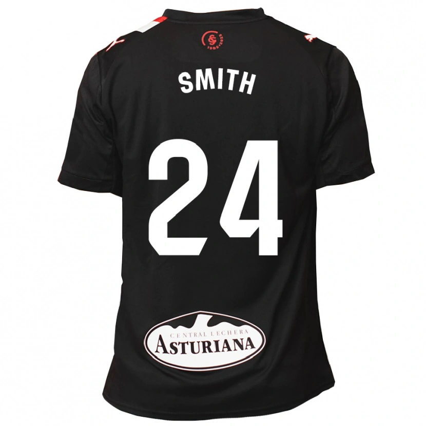 Danxen Uomo Maglia Justin Smith #24 Nero Bianco Kit Gara Away 2025/26 Maglietta