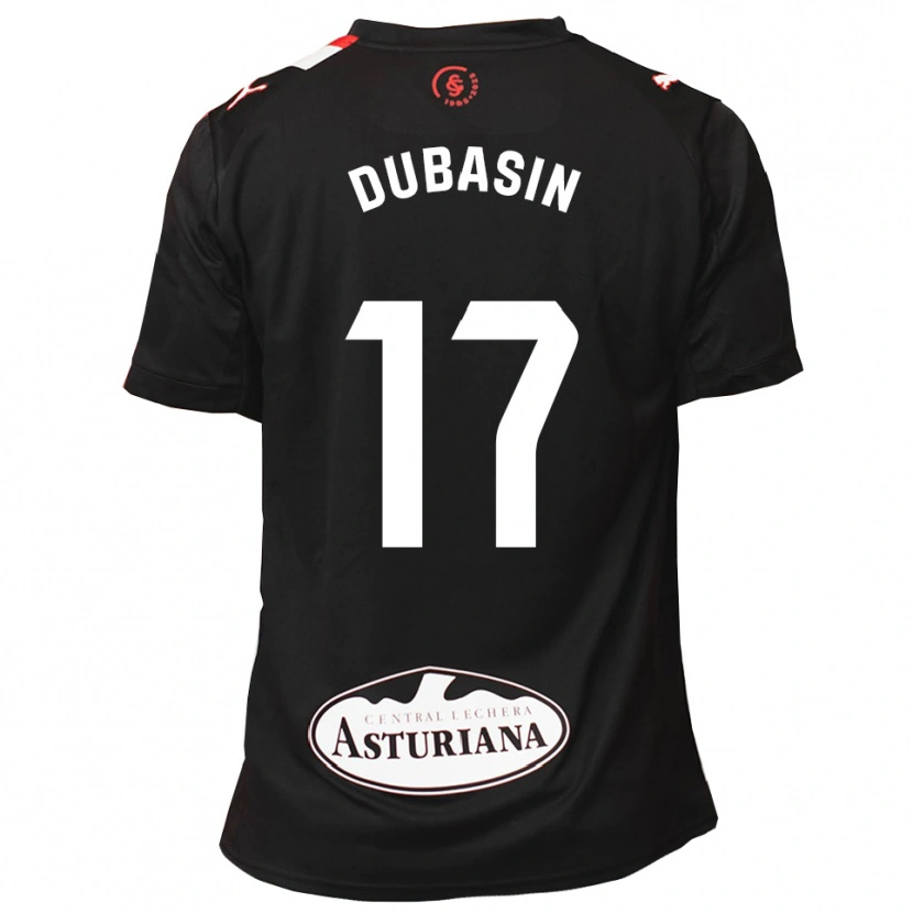 Danxen Uomo Maglia Jonathan Dubasin #17 Nero Bianco Kit Gara Away 2025/26 Maglietta