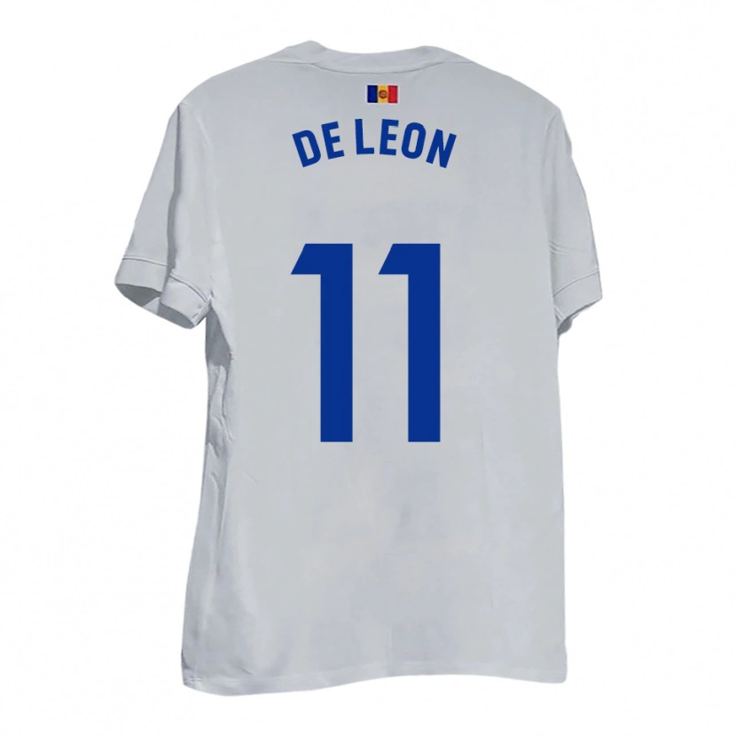 Danxen Uomo Maglia Lautaro De León #11 Bianco Blu Giallo Kit Gara Away 2025/26 Maglietta