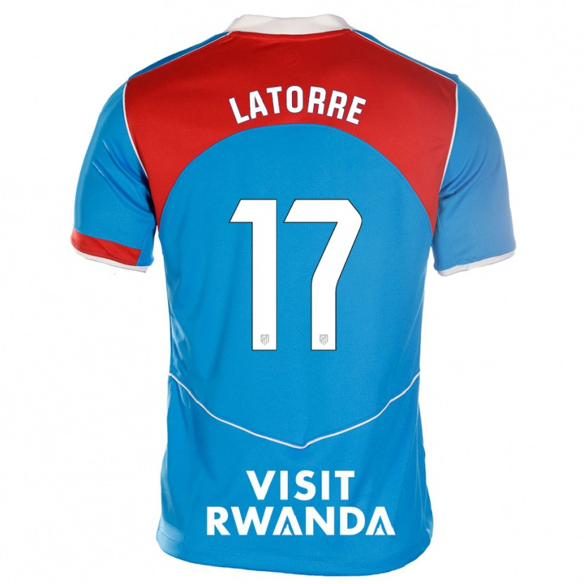 Danxen Uomo Maglia Barbara Latorre #17 Blu Bianco Kit Gara Third 2025/26 Maglietta