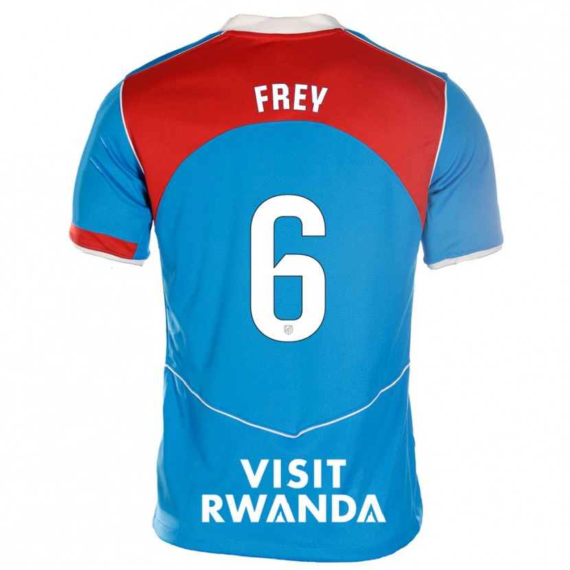 Danxen Uomo Maglia Darío Frey #6 Blu Bianco Kit Gara Third 2025/26 Maglietta