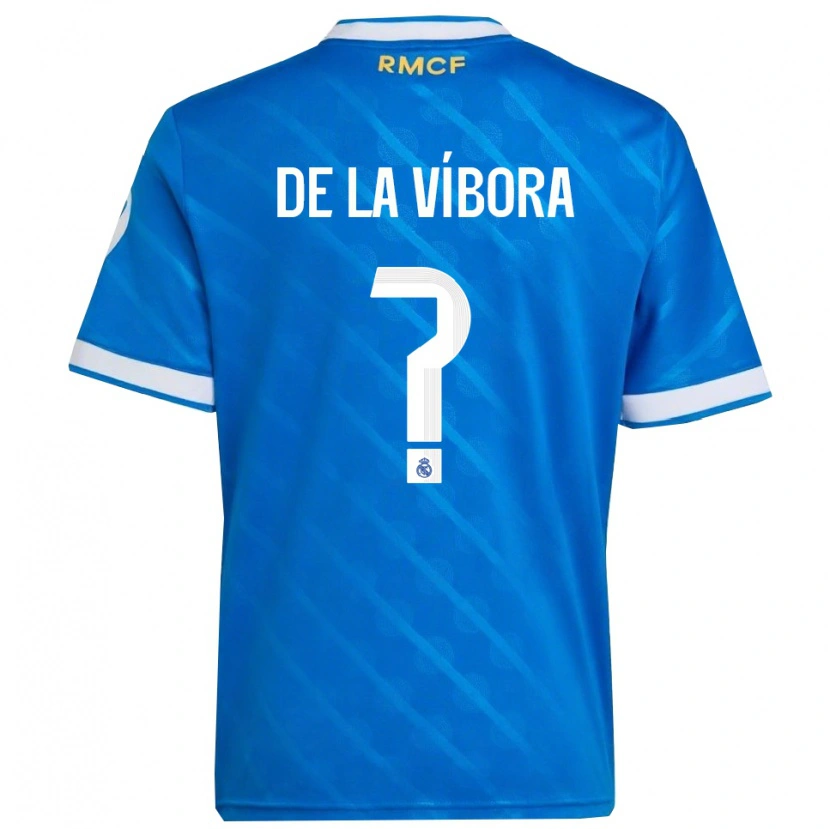Danxen Uomo Maglia David De La Víbora #0 Blu Bianco Kit Gara Third 2025/26 Maglietta
