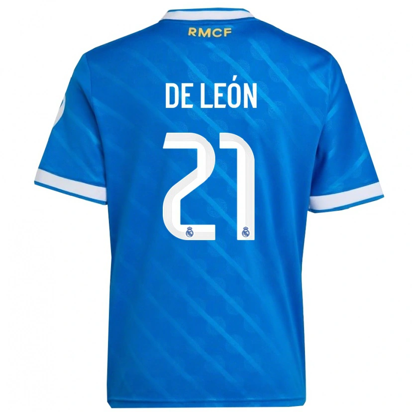 Danxen Uomo Maglia Jeremy De León #21 Blu Bianco Kit Gara Third 2025/26 Maglietta