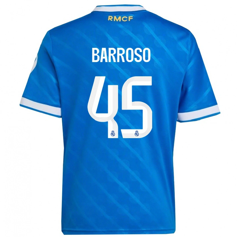 Danxen Uomo Maglia Jaime Barroso #45 Blu Bianco Kit Gara Third 2025/26 Maglietta