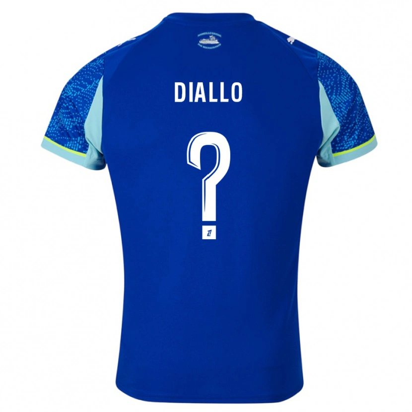 Danxen Uomo Maglia Mouhamed Diallo #0 Azzurro Bianco Kit Gara Third 2025/26 Maglietta