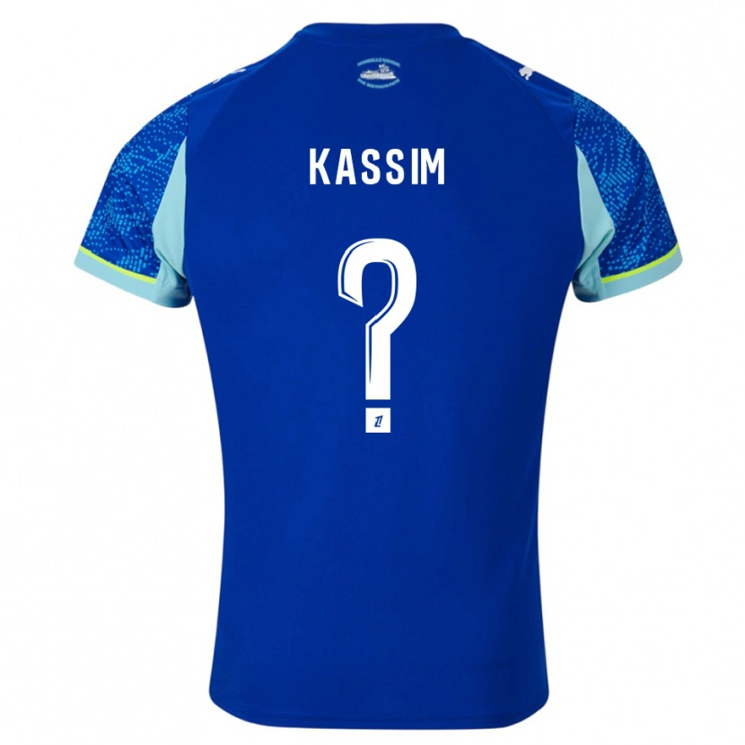Danxen Uomo Maglia Kassim Abdallah #0 Azzurro Bianco Kit Gara Third 2025/26 Maglietta