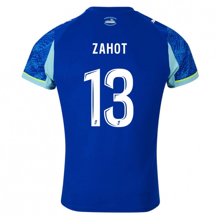 Danxen Uomo Maglia Sarah Zahot #13 Azzurro Bianco Kit Gara Third 2025/26 Maglietta