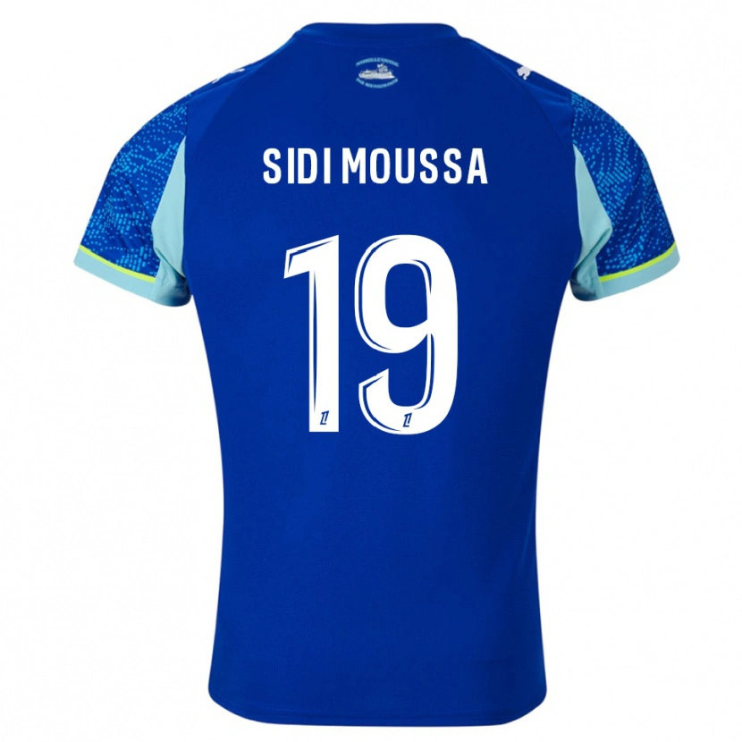 Danxen Uomo Maglia Salima Sidi Moussa #19 Azzurro Bianco Kit Gara Third 2025/26 Maglietta