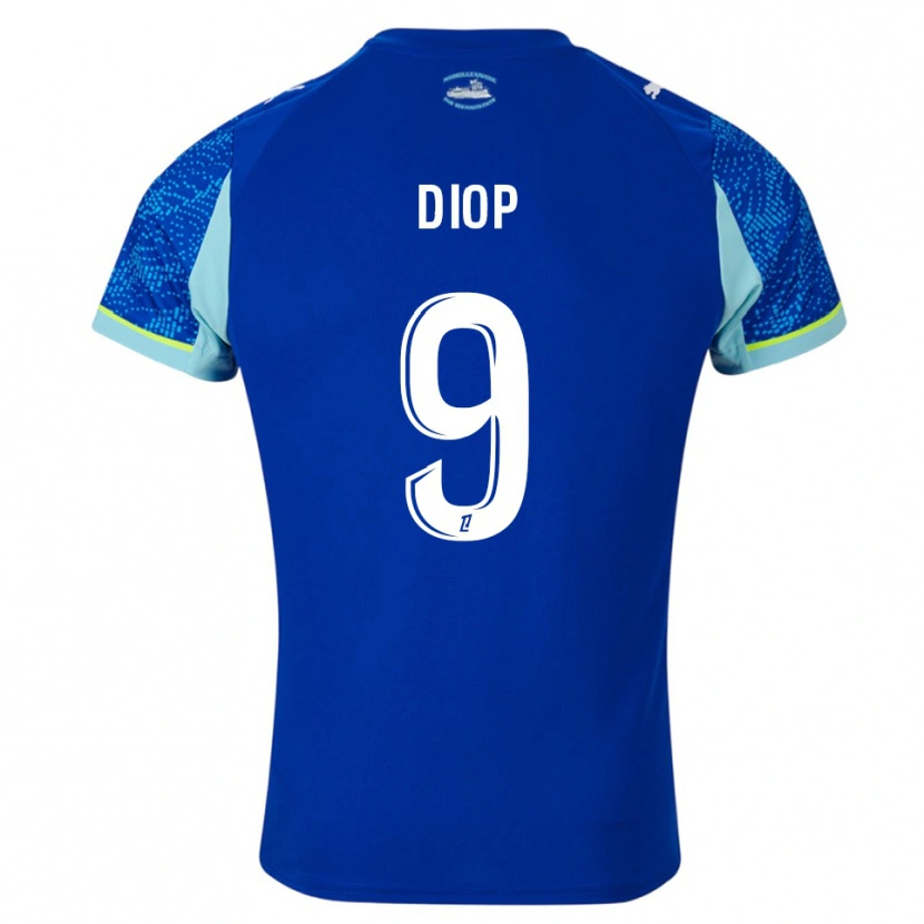 Danxen Uomo Maglia Mama Diop #9 Azzurro Bianco Kit Gara Third 2025/26 Maglietta