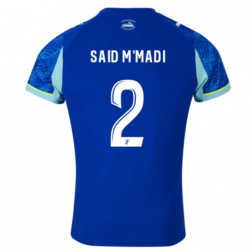 Danxen Uomo Maglia Yakine Said M'madi #2 Azzurro Bianco Kit Gara Third 2025/26 Maglietta