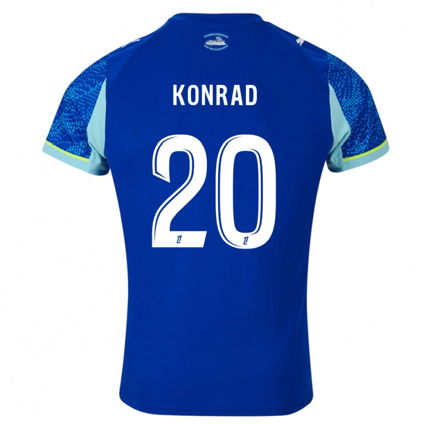 Danxen Uomo Maglia Konrad De La Fuente #20 Azzurro Bianco Kit Gara Third 2025/26 Maglietta