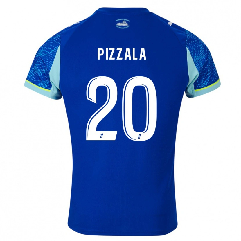 Danxen Uomo Maglia Caroline Pizzala #20 Azzurro Bianco Kit Gara Third 2025/26 Maglietta