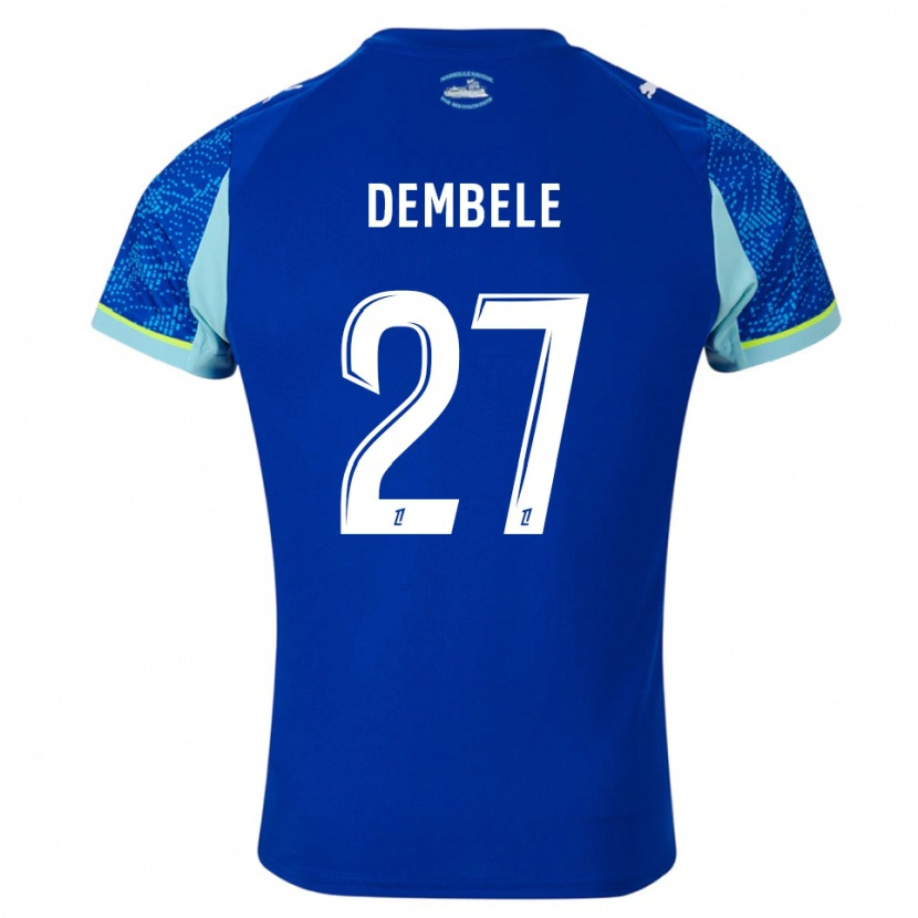 Danxen Uomo Maglia Coumba Dembélé #27 Azzurro Bianco Kit Gara Third 2025/26 Maglietta