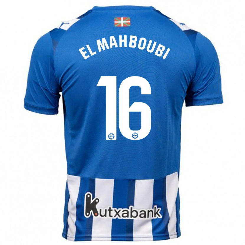 Danxen Donna Maglia Sami El Mahboubi #16 Blu Bianco Kit Gara Home 2025/26 Maglietta