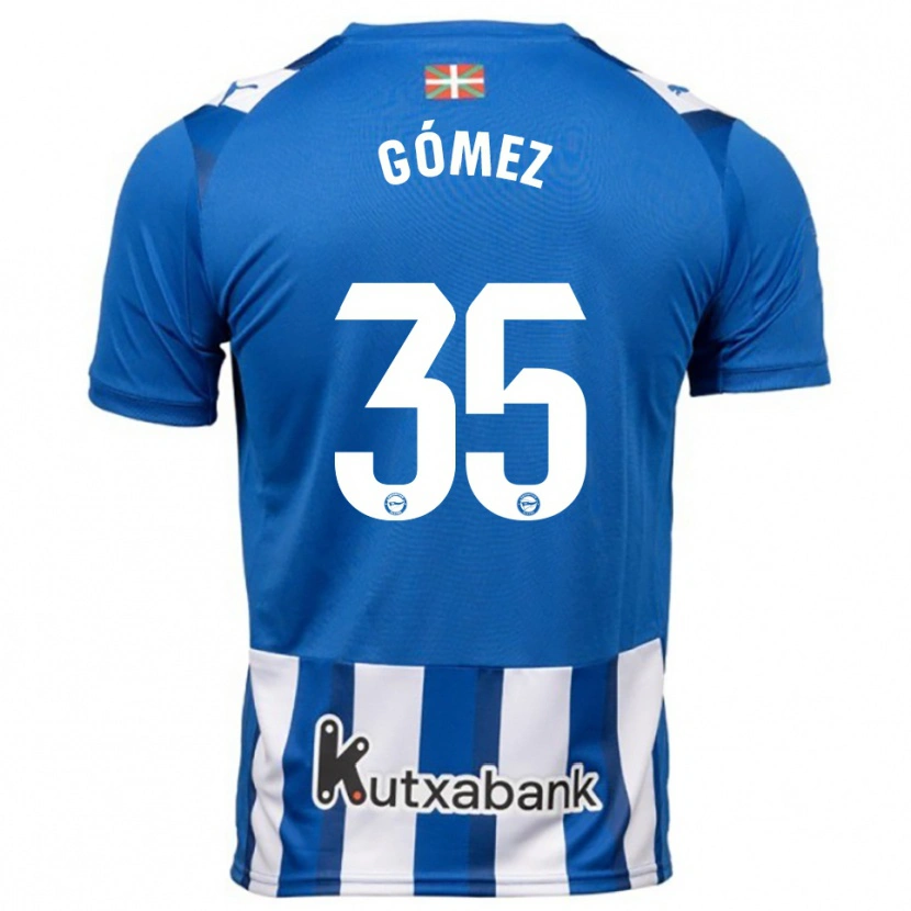 Danxen Donna Maglia Jorge Gómez #35 Blu Bianco Kit Gara Home 2025/26 Maglietta