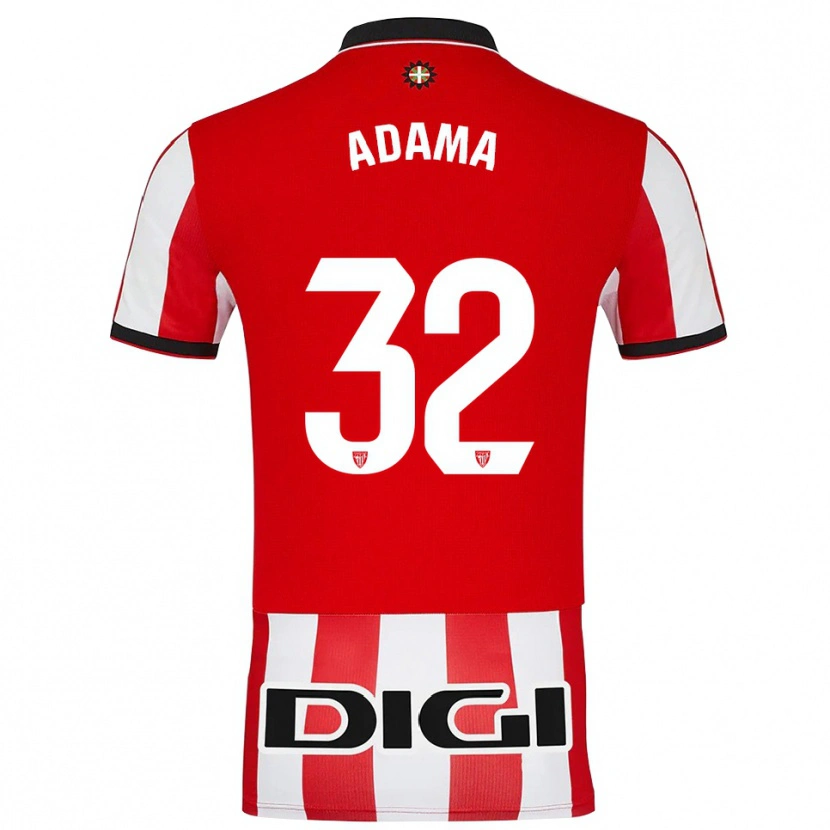 Danxen Donna Maglia Adama Boiro #32 Rosso Bianco Kit Gara Home 2025/26 Maglietta