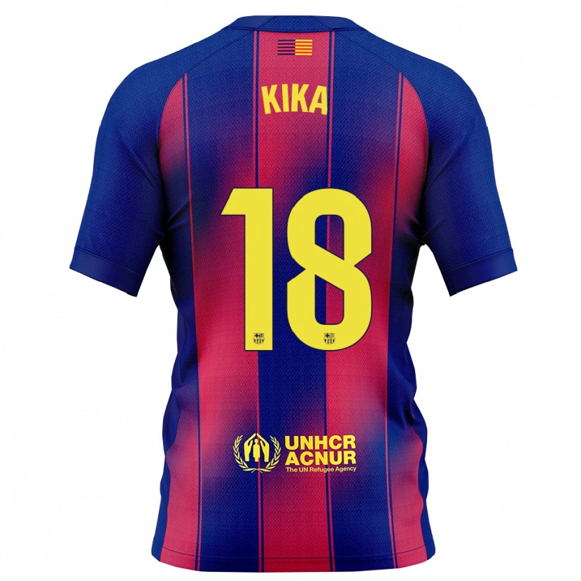 Danxen Donna Maglia Kika Nazareth #18 Blu Rosso Kit Gara Home 2025/26 Maglietta