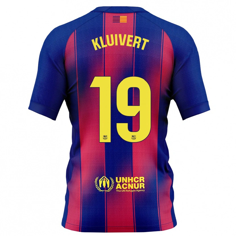 Danxen Donna Maglia Shane Kluivert #19 Blu Rosso Kit Gara Home 2025/26 Maglietta