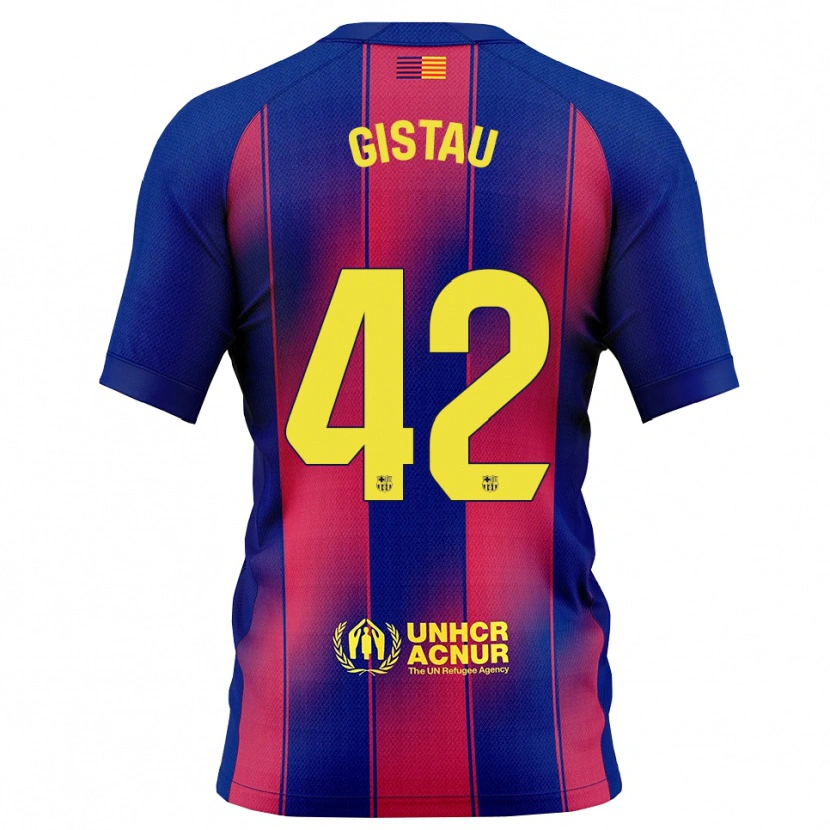 Danxen Donna Maglia Òscar Gistau #42 Blu Rosso Kit Gara Home 2025/26 Maglietta