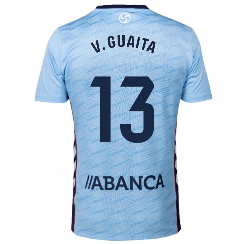 Danxen Donna Maglia Vicente Guaita #13 Azzurro Rosso Kit Gara Home 2025/26 Maglietta