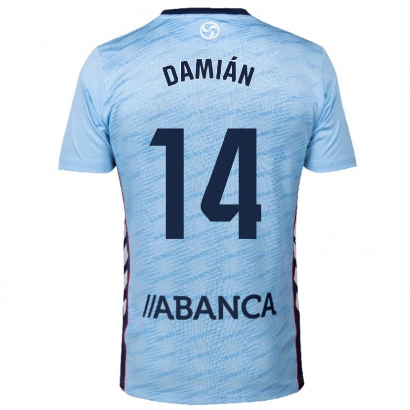 Danxen Donna Maglia Damián Rodríguez #14 Azzurro Rosso Kit Gara Home 2025/26 Maglietta
