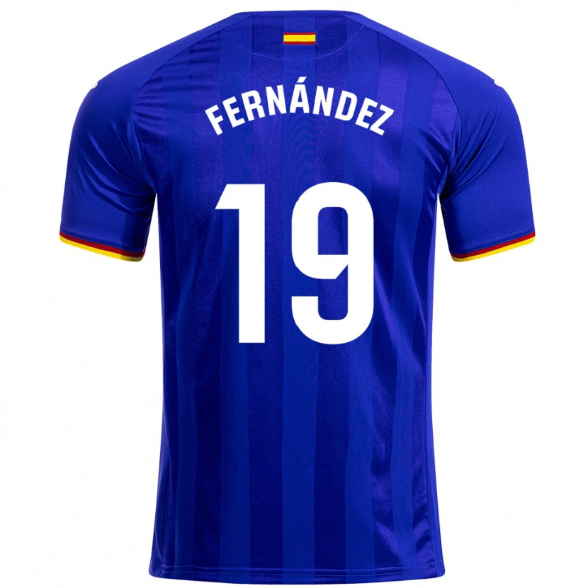 Danxen Donna Maglia Ismael Fernández #19 Blu Rosso Giallo Kit Gara Home 2025/26 Maglietta