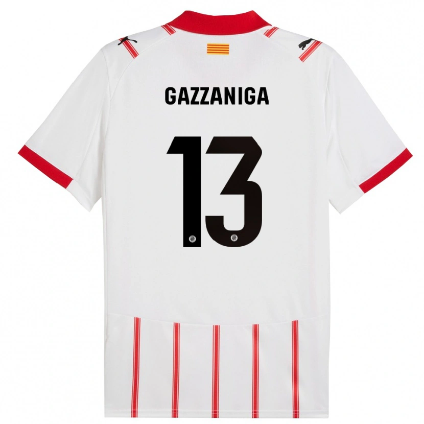 Danxen Donna Maglia Paulo Gazzaniga #13 Bianco Rosso Kit Gara Home 2025/26 Maglietta