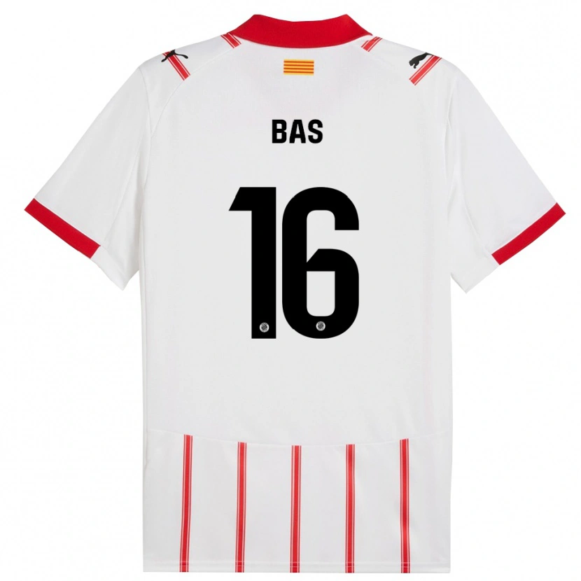 Danxen Donna Maglia Jordi Bas #16 Bianco Rosso Kit Gara Home 2025/26 Maglietta