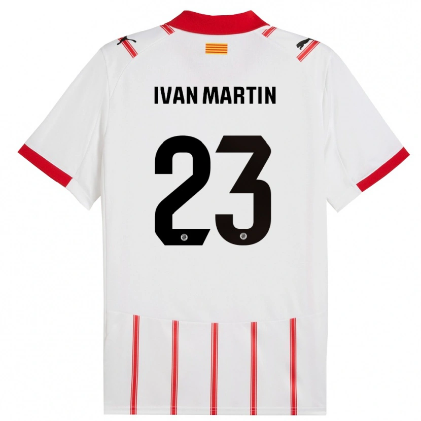 Danxen Donna Maglia Iván Martín #23 Bianco Rosso Kit Gara Home 2025/26 Maglietta
