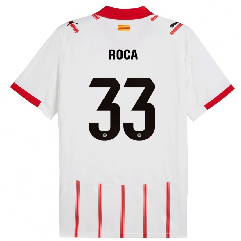 Danxen Donna Maglia Joel Roca #33 Bianco Rosso Kit Gara Home 2025/26 Maglietta