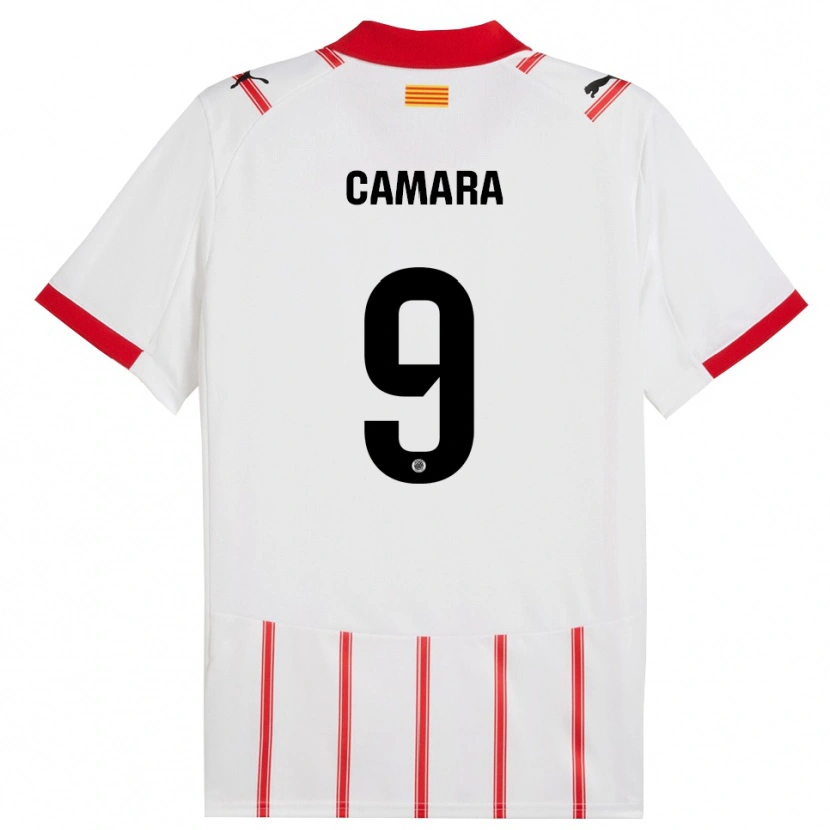 Danxen Donna Maglia Dawda Camara #9 Bianco Rosso Kit Gara Home 2025/26 Maglietta