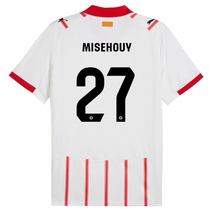 Danxen Donna Maglia Gabriel Misehouy #27 Bianco Rosso Kit Gara Home 2025/26 Maglietta
