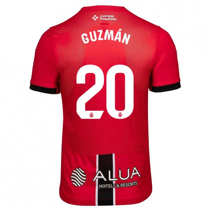 Danxen Donna Maglia Samuel Guzmán #20 Rosso Nero Kit Gara Home 2025/26 Maglietta