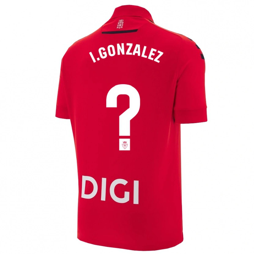 Danxen Donna Maglia Iker González #0 Rosso Nero Kit Gara Home 2025/26 Maglietta