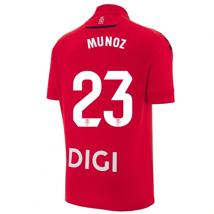 Danxen Donna Maglia Víctor Muñoz #23 Rosso Nero Kit Gara Home 2025/26 Maglietta