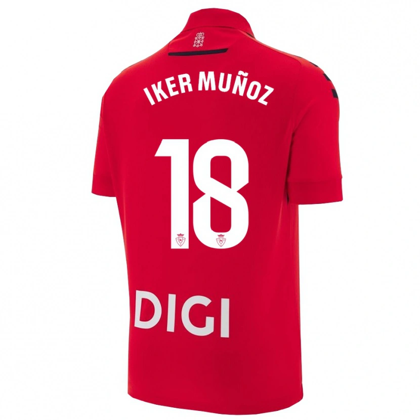 Danxen Donna Maglia Iker Muñoz #18 Rosso Nero Kit Gara Home 2025/26 Maglietta