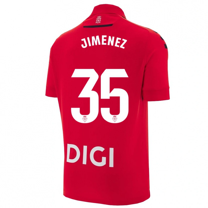 Danxen Donna Maglia Álex Jimenez #35 Rosso Nero Kit Gara Home 2025/26 Maglietta
