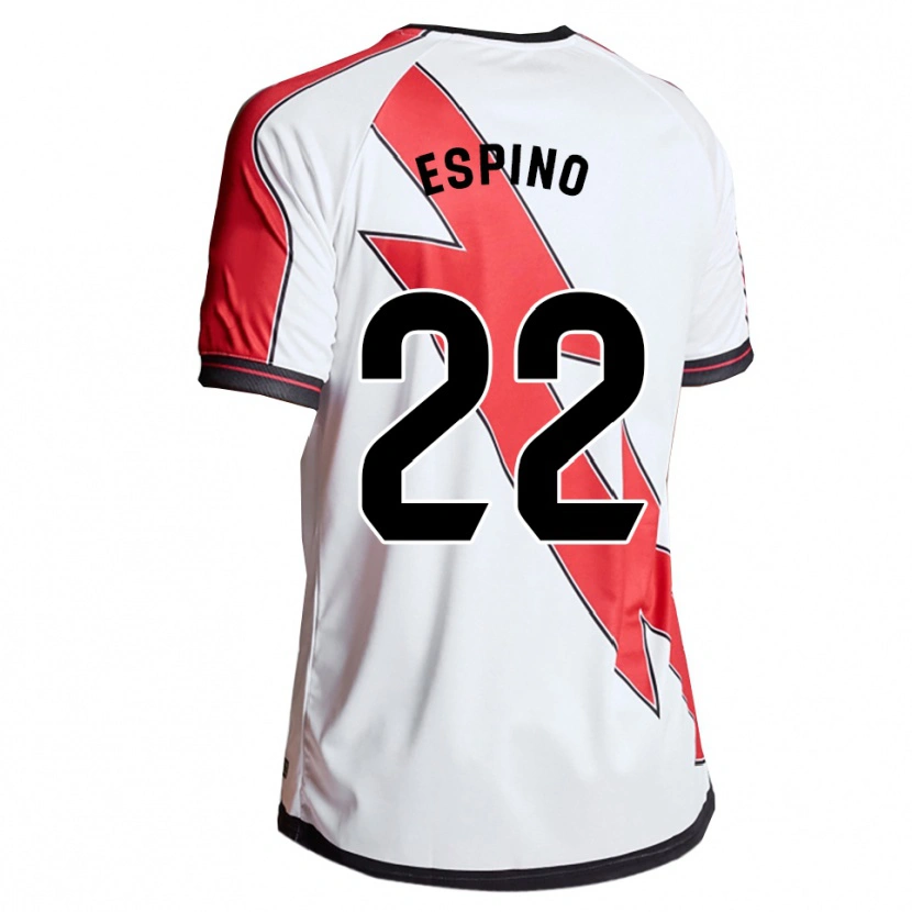 Danxen Donna Maglia Alfonso Espino #22 Bianco Rosso Kit Gara Home 2025/26 Maglietta
