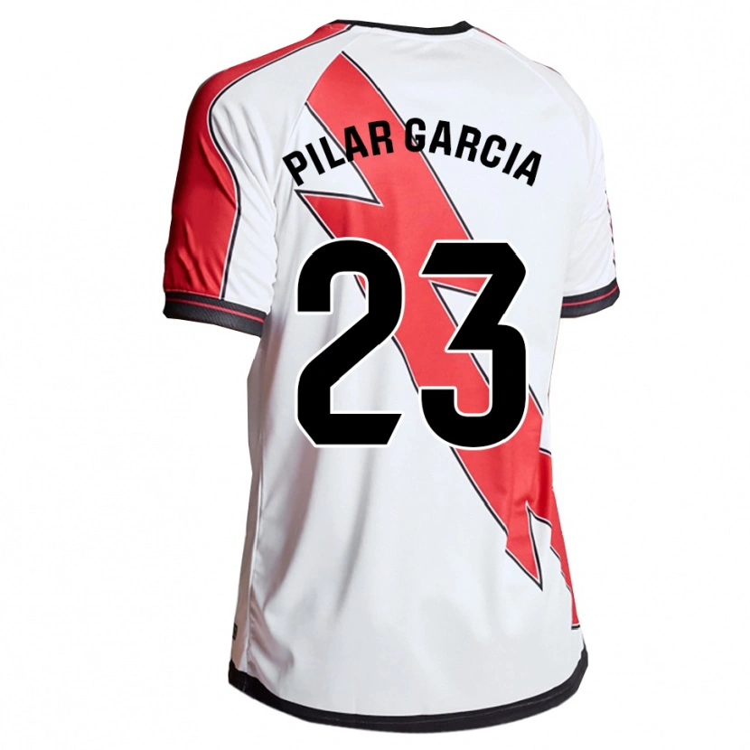 Danxen Donna Maglia María Pilar García Villalba #23 Bianco Rosso Kit Gara Home 2025/26 Maglietta