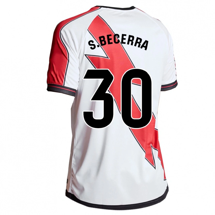 Danxen Donna Maglia Samuel Becerra #30 Bianco Rosso Kit Gara Home 2025/26 Maglietta