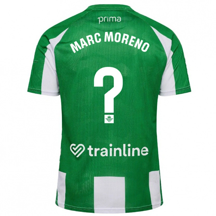 Danxen Donna Maglia Marc Moreno #0 Verde Bianco Kit Gara Home 2025/26 Maglietta