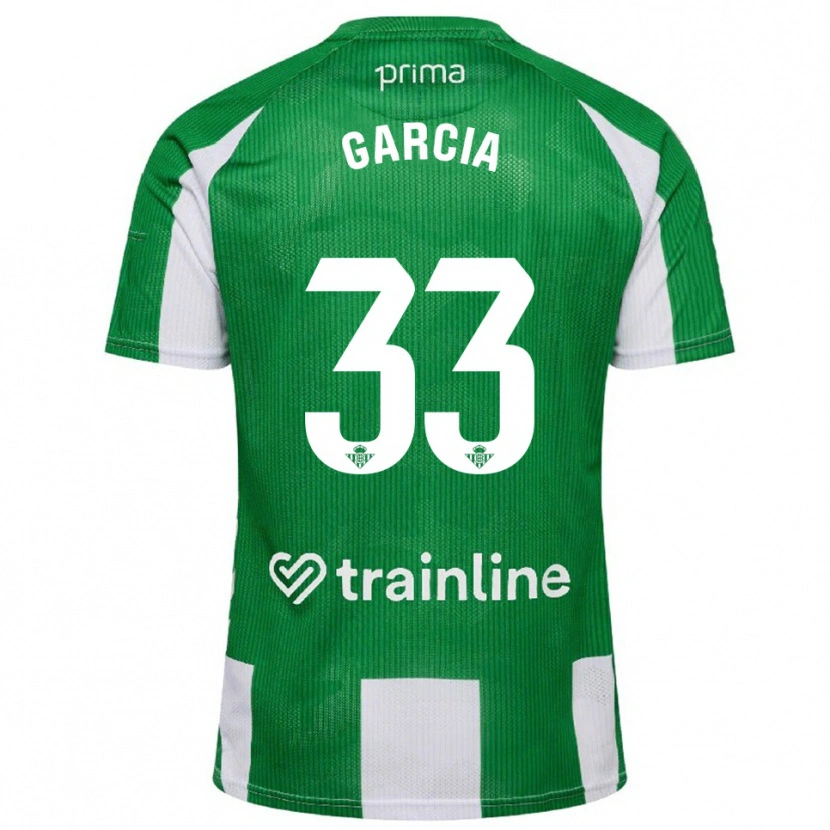 Danxen Donna Maglia Pablo García #33 Verde Bianco Kit Gara Home 2025/26 Maglietta