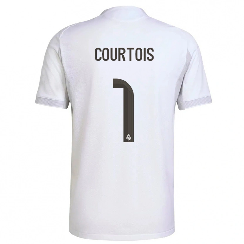 Danxen Donna Maglia Thibaut Courtois #1 Bianco Giallo Kit Gara Home 2025/26 Maglietta