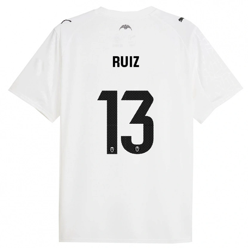 Danxen Donna Maglia Nil Ruiz #13 Bianco Nero Kit Gara Home 2025/26 Maglietta