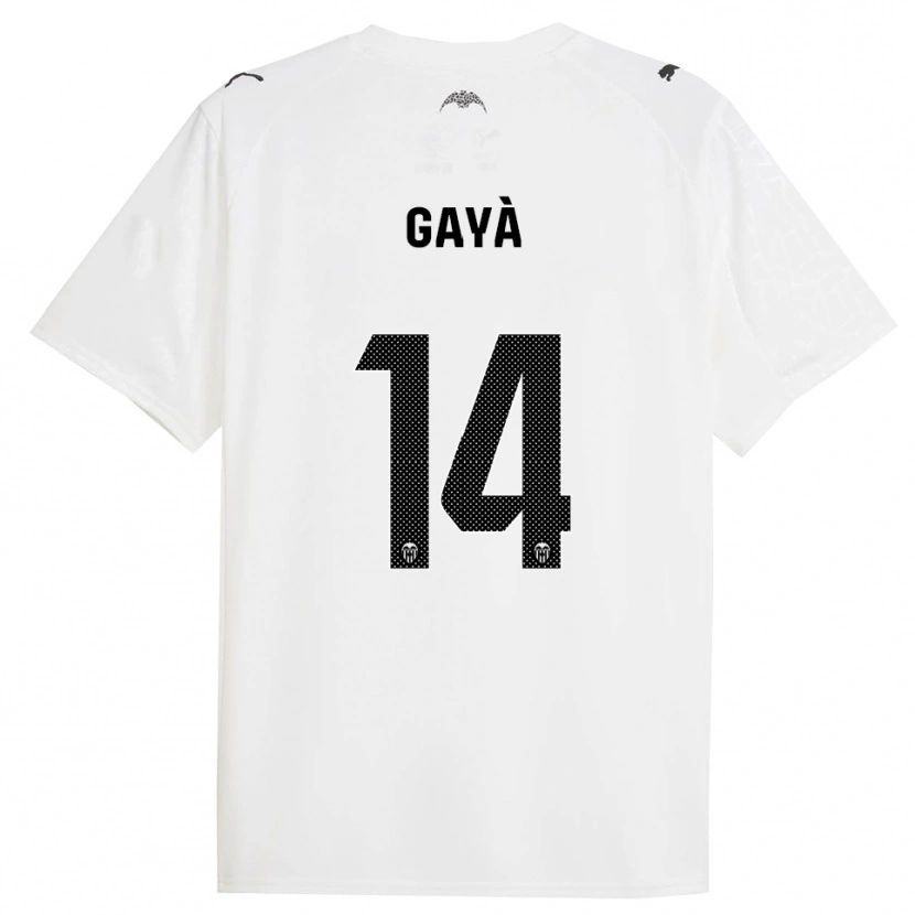 Danxen Donna Maglia José Gayà #14 Bianco Nero Kit Gara Home 2025/26 Maglietta