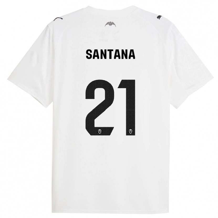 Danxen Donna Maglia Ismael Santana #21 Bianco Nero Kit Gara Home 2025/26 Maglietta