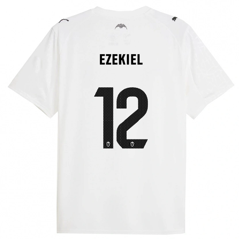 Danxen Donna Maglia Ezekiel Montunrayo #12 Bianco Nero Kit Gara Home 2025/26 Maglietta