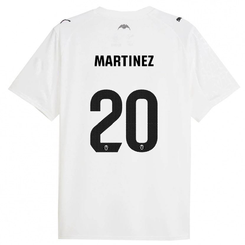 Danxen Donna Maglia Asun Martínez #20 Bianco Nero Kit Gara Home 2025/26 Maglietta