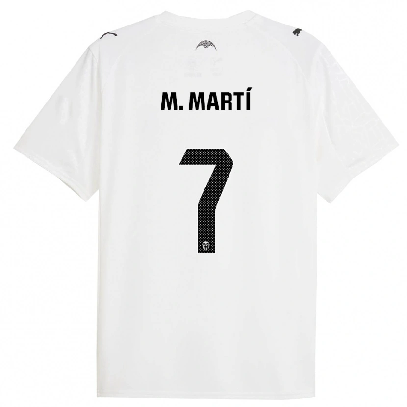 Danxen Donna Maglia Marina Martí Serna #7 Bianco Nero Kit Gara Home 2025/26 Maglietta