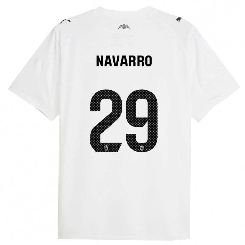 Danxen Donna Maglia Marcos Navarro #29 Bianco Nero Kit Gara Home 2025/26 Maglietta